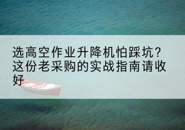 永泰高空作业升降机厂家推荐-选高空作业升降机怕踩坑？这份老采购的实战指南请收好