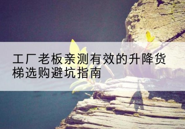 永泰升降货梯怎么选-工厂老板亲测有效的升降货梯选购避坑指南